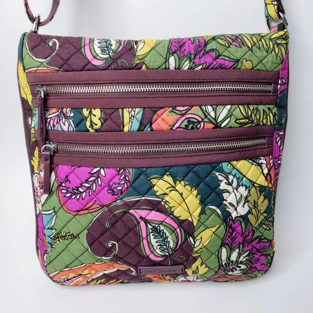 Vera‎ Bradley Quilted Paisley Floral Crossbody Bag